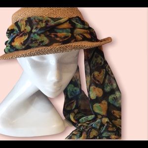 Straw hat (scarf not included) I do sell scarfs.